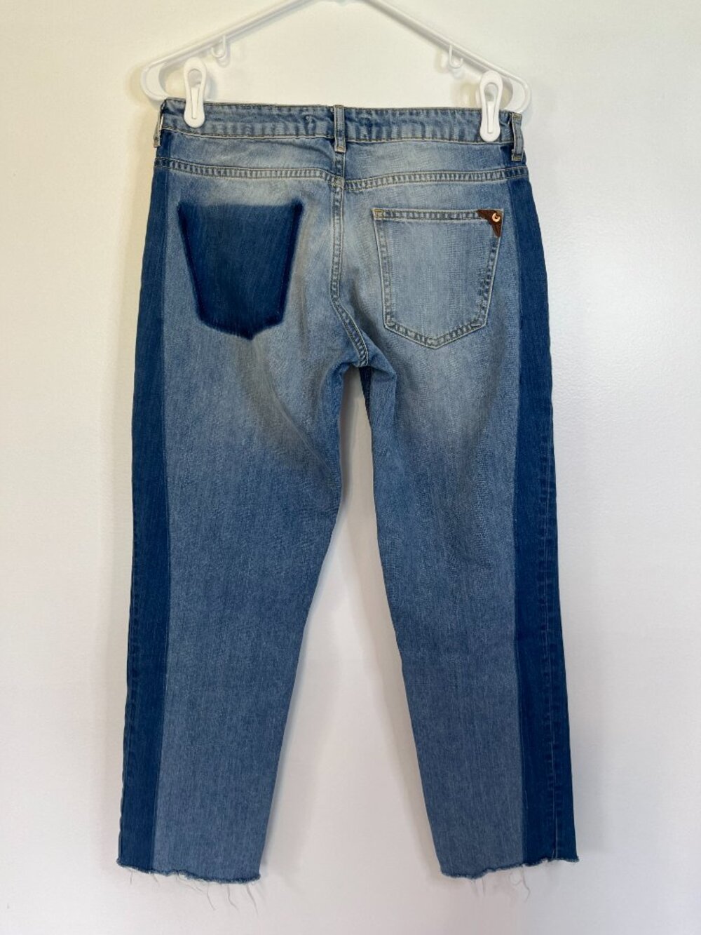 Zara Basic Z1975 Denim Two Tone Ankle Jeans - Picture 5 of 5